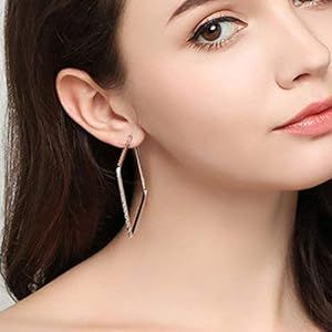 Stainless Steel Simple Geometric Hoop Earring For Women Girls | Amazon (US)