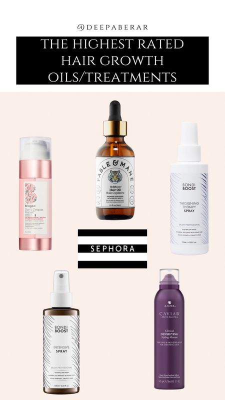 The highest rated hair growth oils & treatments at Sephora 

#LTKBeautySale #LTKbeauty