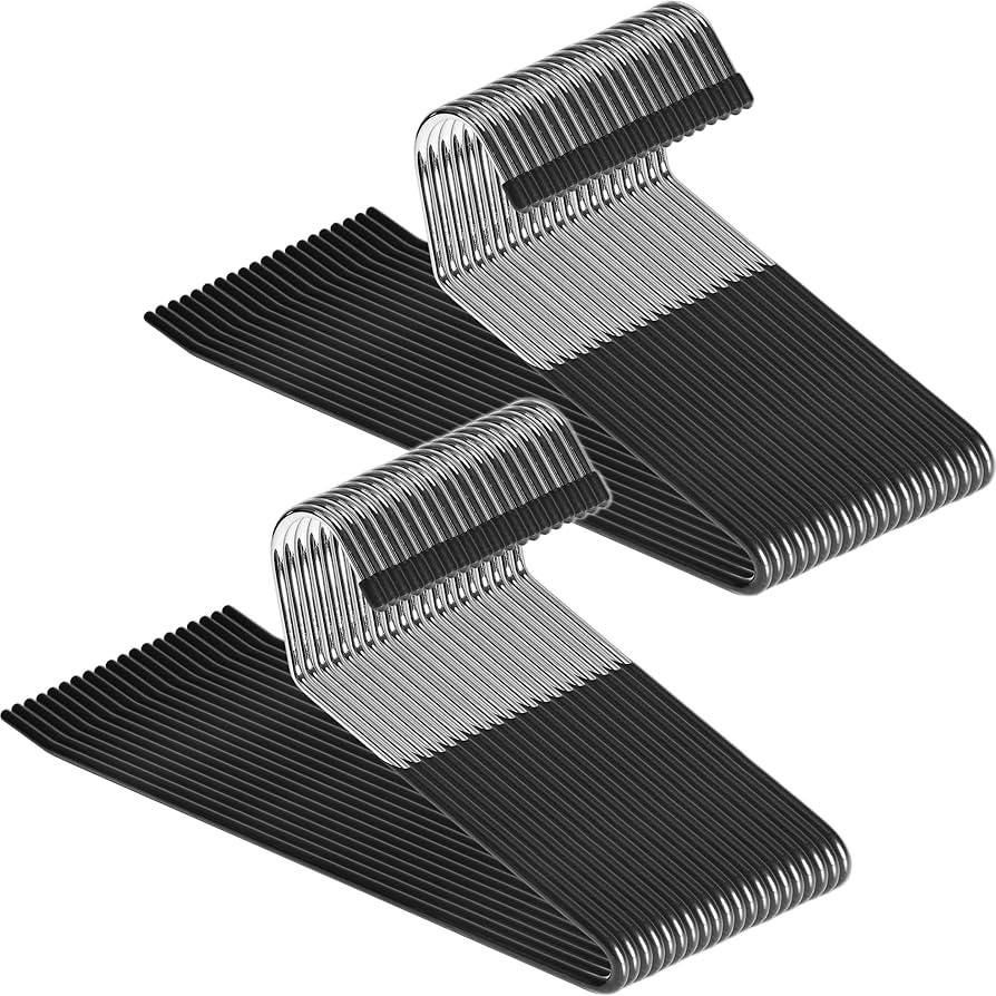 Zober Pants Hangers Non Slip - 40 Pack Open Ended Pants and Jean Hangers for Closet - Space Savin... | Amazon (US)