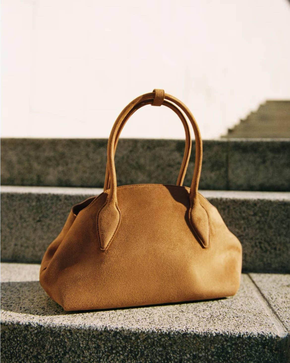 Tan suede shoulder bag 

#LTKSeasonal