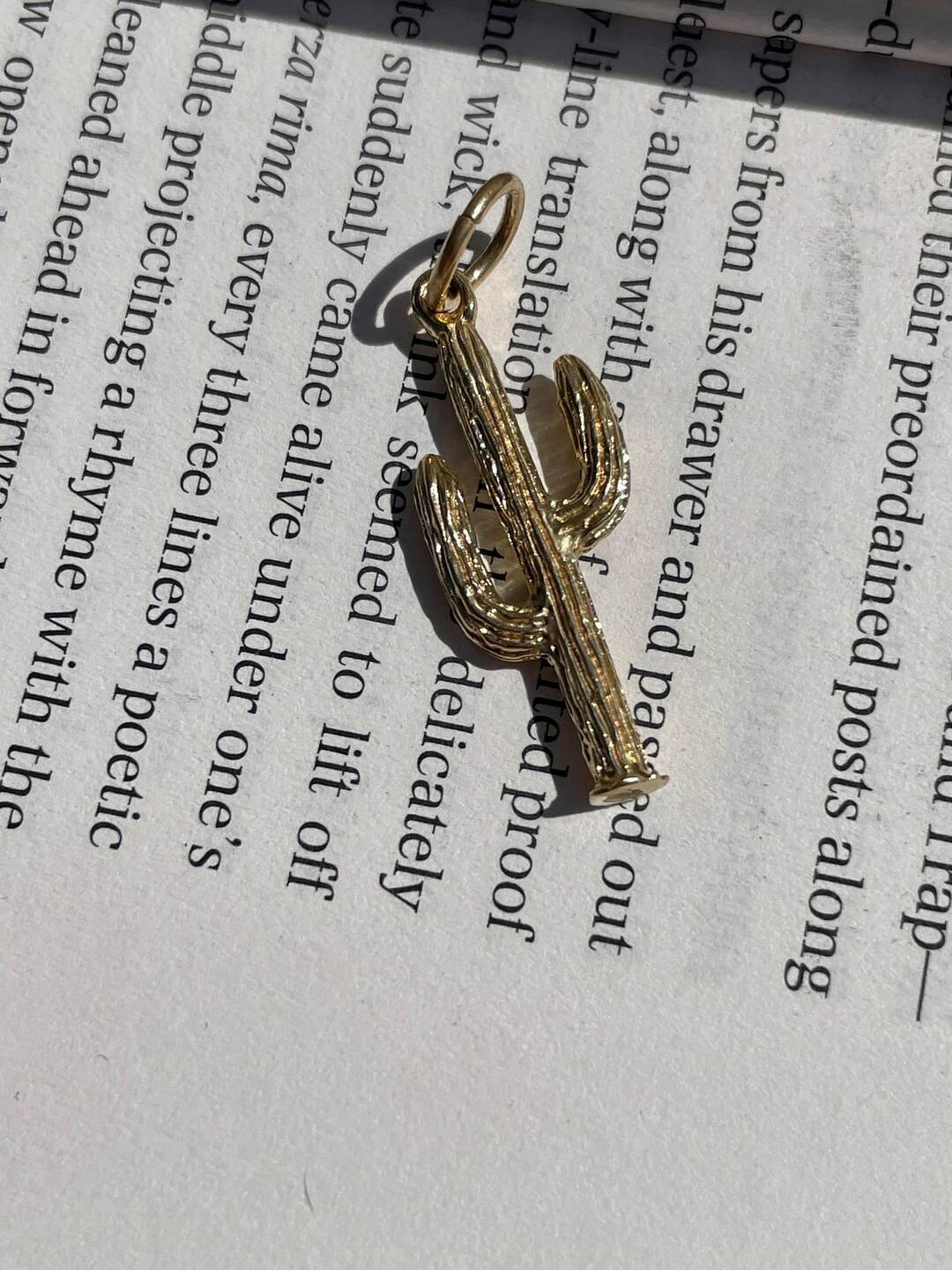 Saguaro Cactus Charm / Pendant in 14k Yellow Gold - Etsy Mexico | Etsy ROW