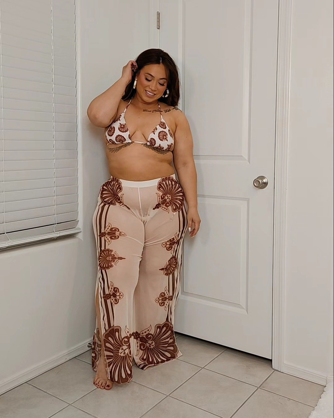 Amazon SHENHE Women's 3 Piece Swimsuits with Pants Triangle Halter String Bikini Set and Cover Up

#LTKMidsize #LTKPetite