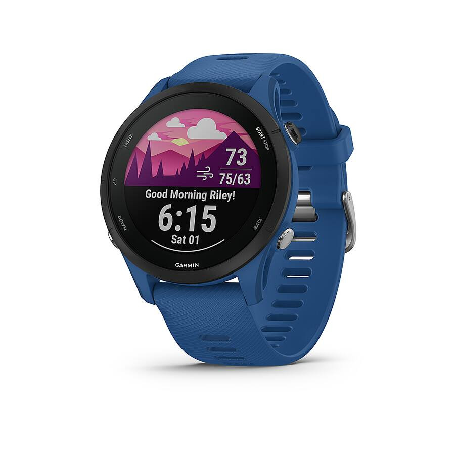Garmin - Forerunner 255 GPS Smartwatch 46 mm Fiber-reinforced polymer - Tidal Blue - (2022) | Best Buy U.S.