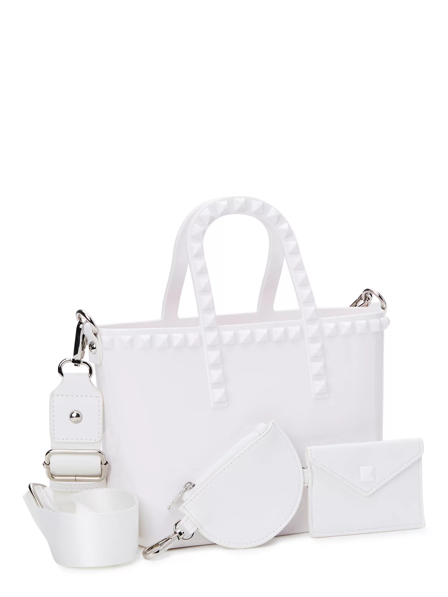 Madden NYC Women's Jelly Studded Mini Tote with Removable Pouch - Walmart.com | Walmart (US)