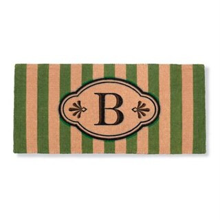 Ameile Cabana Stripe Monogrammed Coco Door Mat | Frontgate