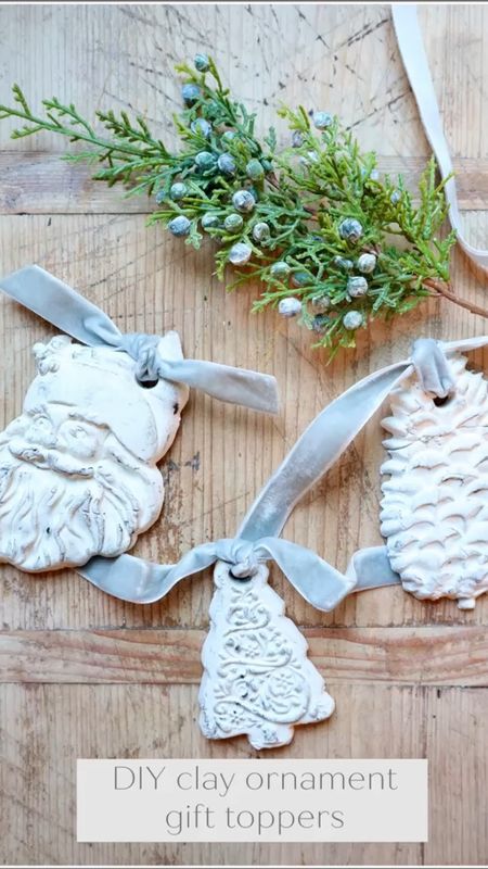 DIY air dry clay ornaments and or gift toppers! 
Easy to make with wooden cookie molds which you can reuse later to make your holiday treats! 

#LTKHoliday #LTKhome #LTKfindsunder50