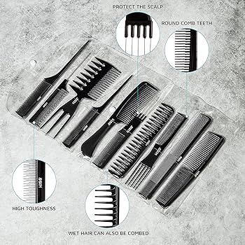 KISS Colors & Care Professional Pin Tail Parting Comb for Sectioning, Teasing, Detangling, Groomi... | Amazon (US)