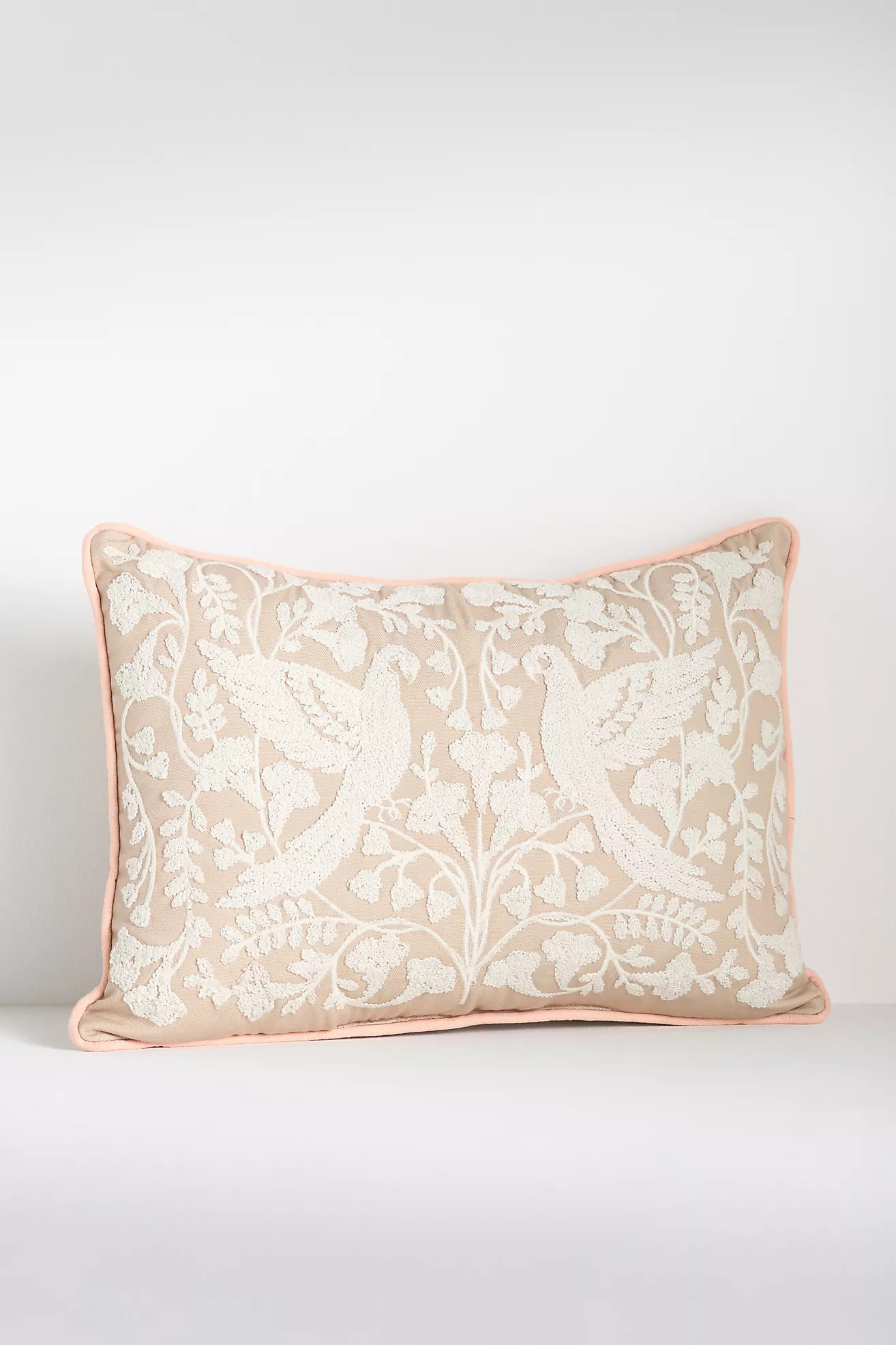 Kenia Embroidered Floral Indoor/Outdoor Pillow | Anthropologie (US)