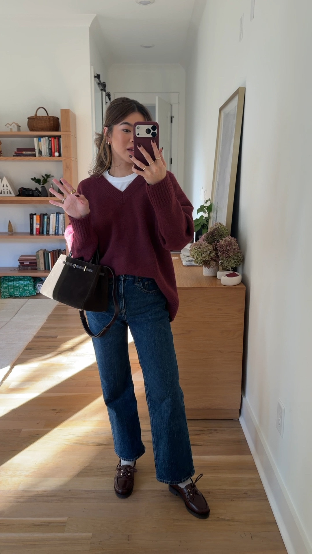 Outfit of the day! 

Sweater XS, jeans 23 extra short dark wash, tee XS

#LTKmomlife #LTKootd #LTKPetite