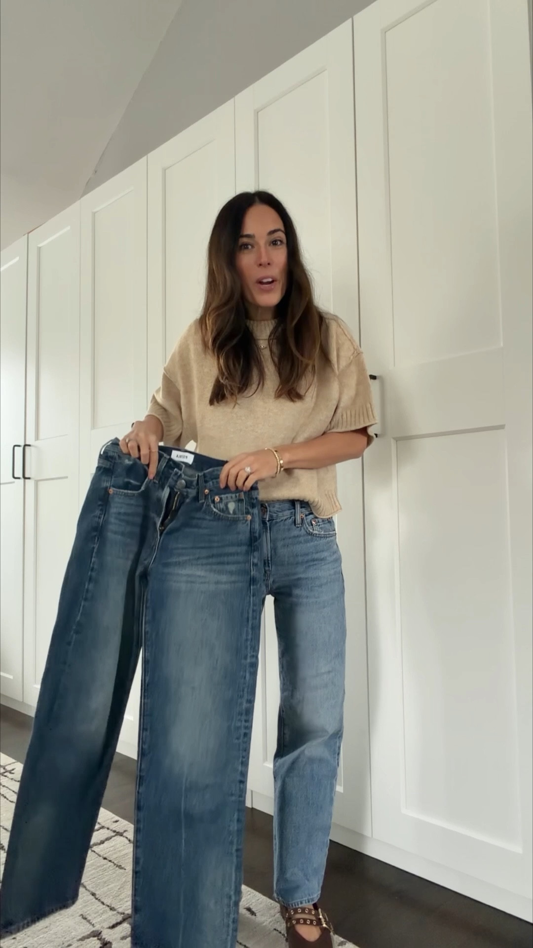 Because these have been my go to jeans lately. I had to get the lighter wash for Spring 🩷 wearing size 24 and the cutest new sweater tee from @nordstrom comes in a few colors. Wearing size xs #nordstrompartner 

#LTKOver40 #LTKootd #LTKgrwm