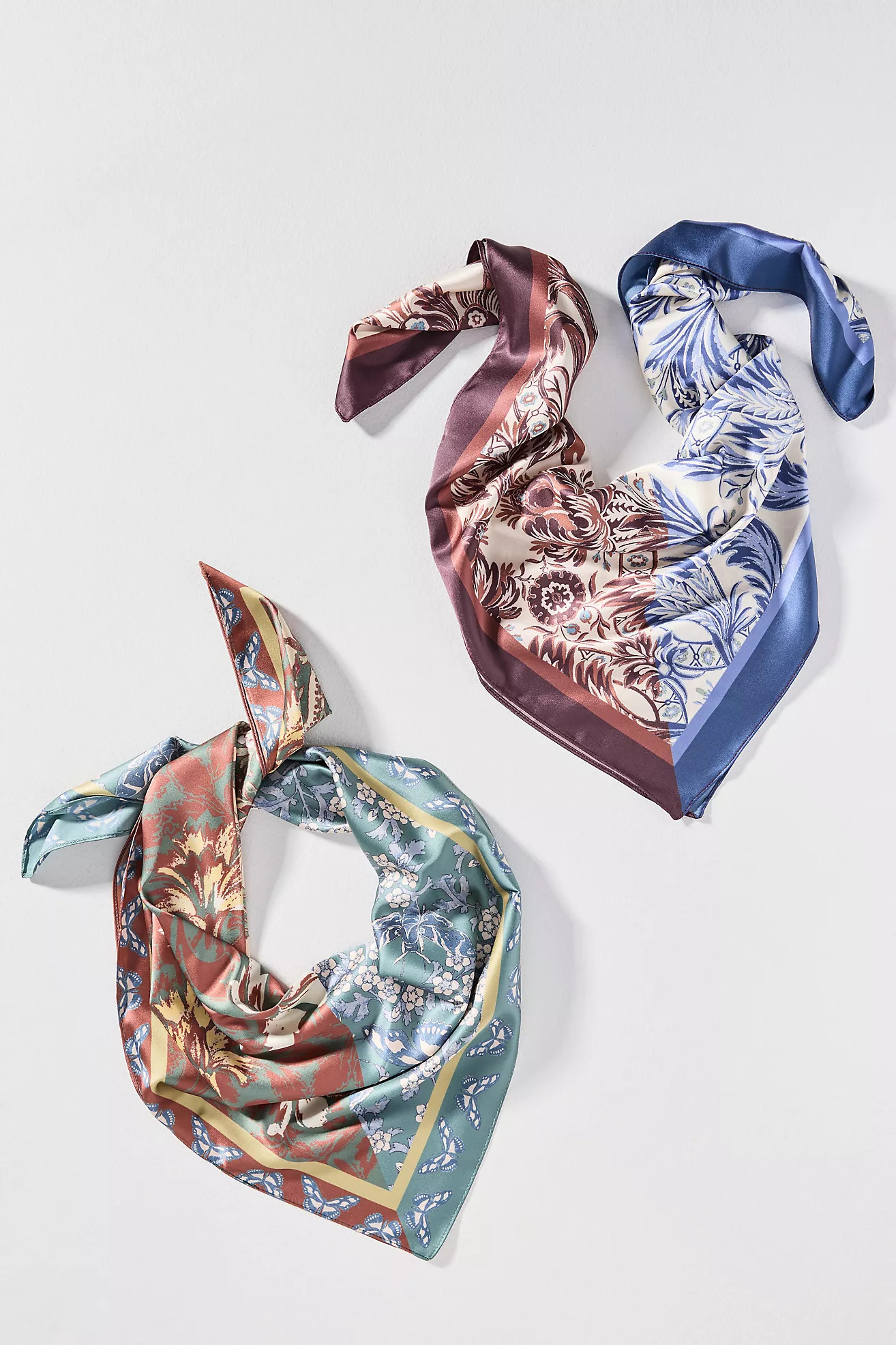Silky Printed Hair Scarves, Set of 2 | Anthropologie (US)