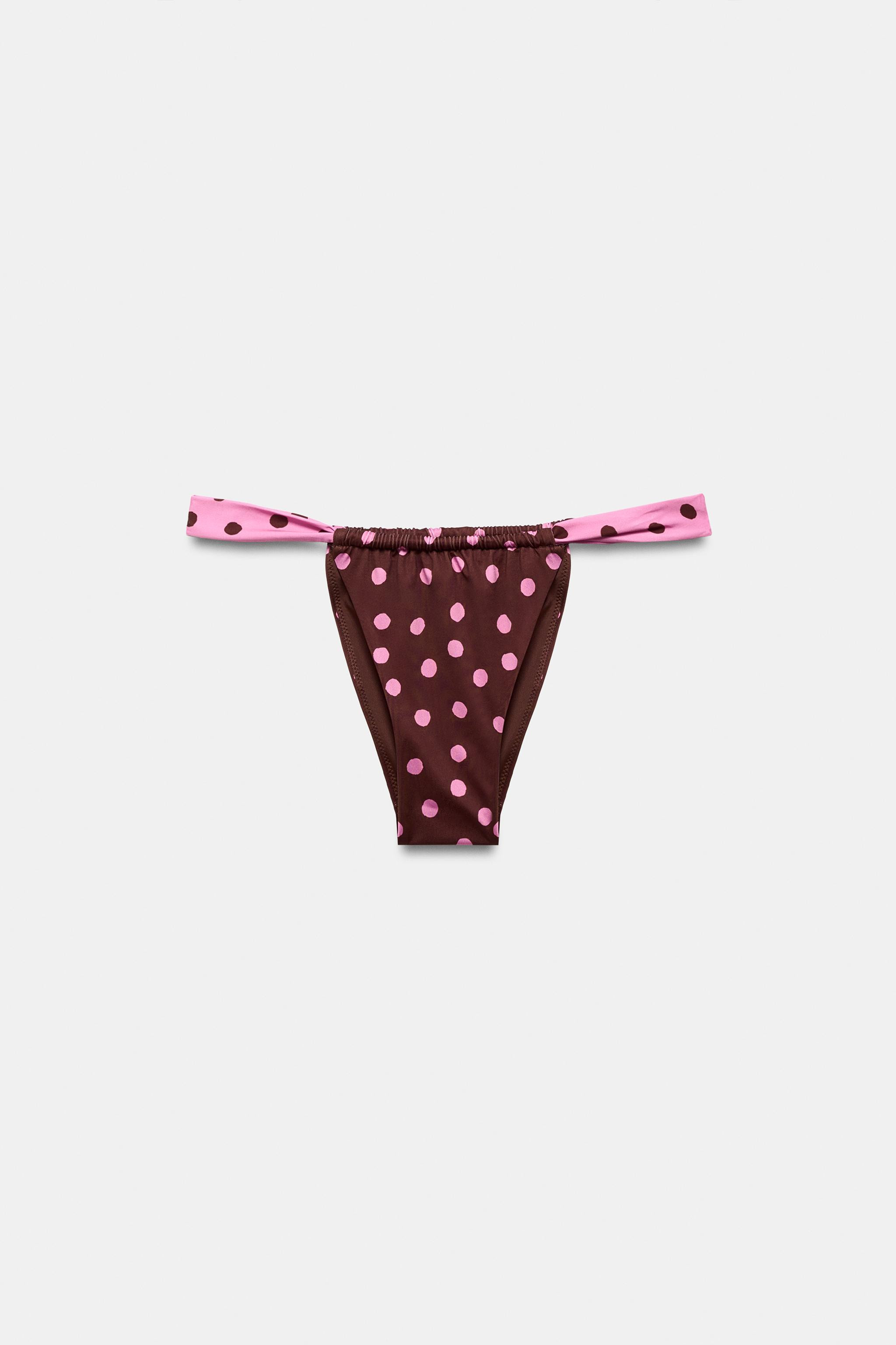 PRINTED DOTS BIKINI BOTTOMS | Zara UK