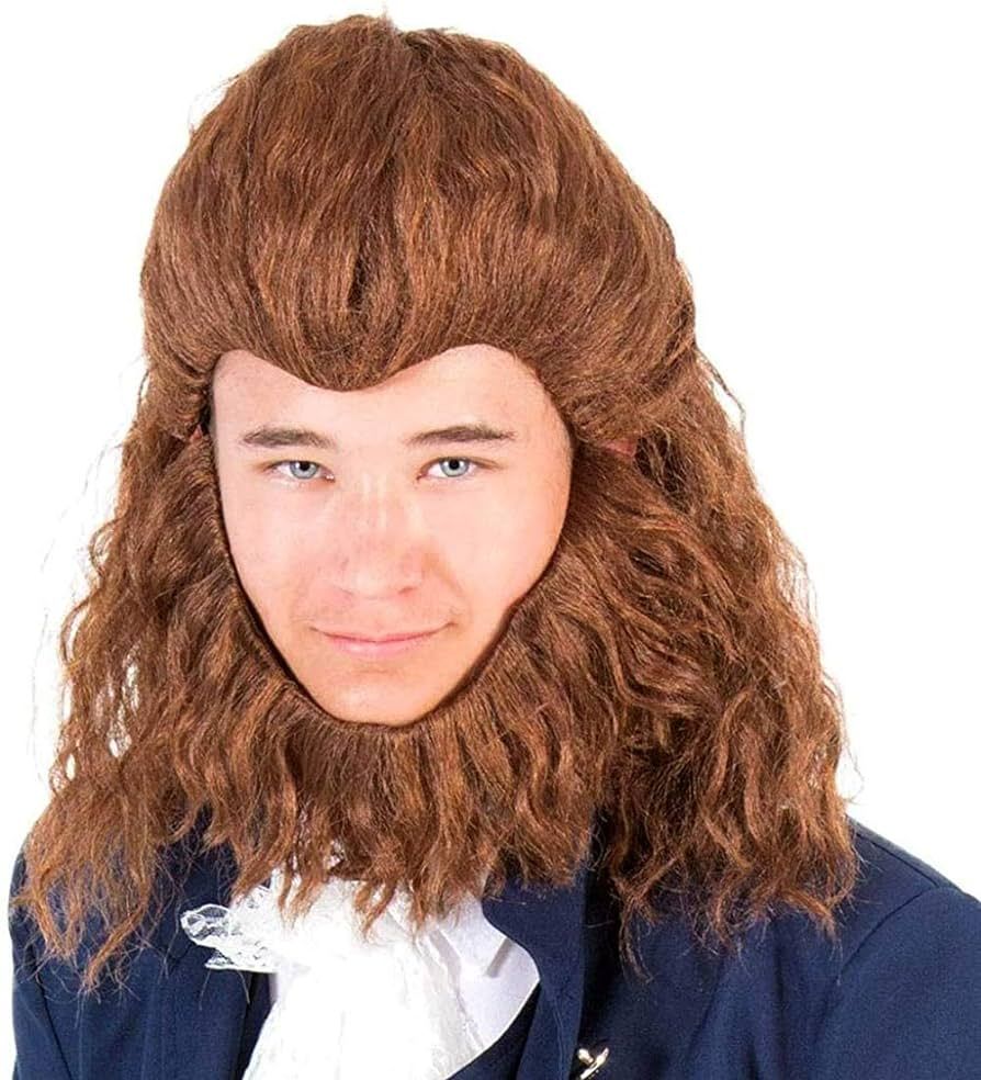 Beast Adult Costume Wig and Beard Set. Wild Beast Costume Wig for, Find Your Beauty One Size | Amazon (US)