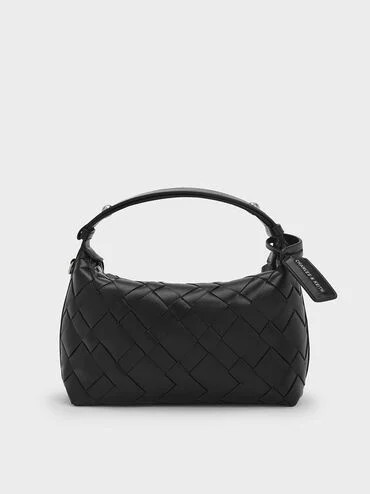 Ivette Woven Shoulder Bag
    
         - Noir | Charles & Keith US