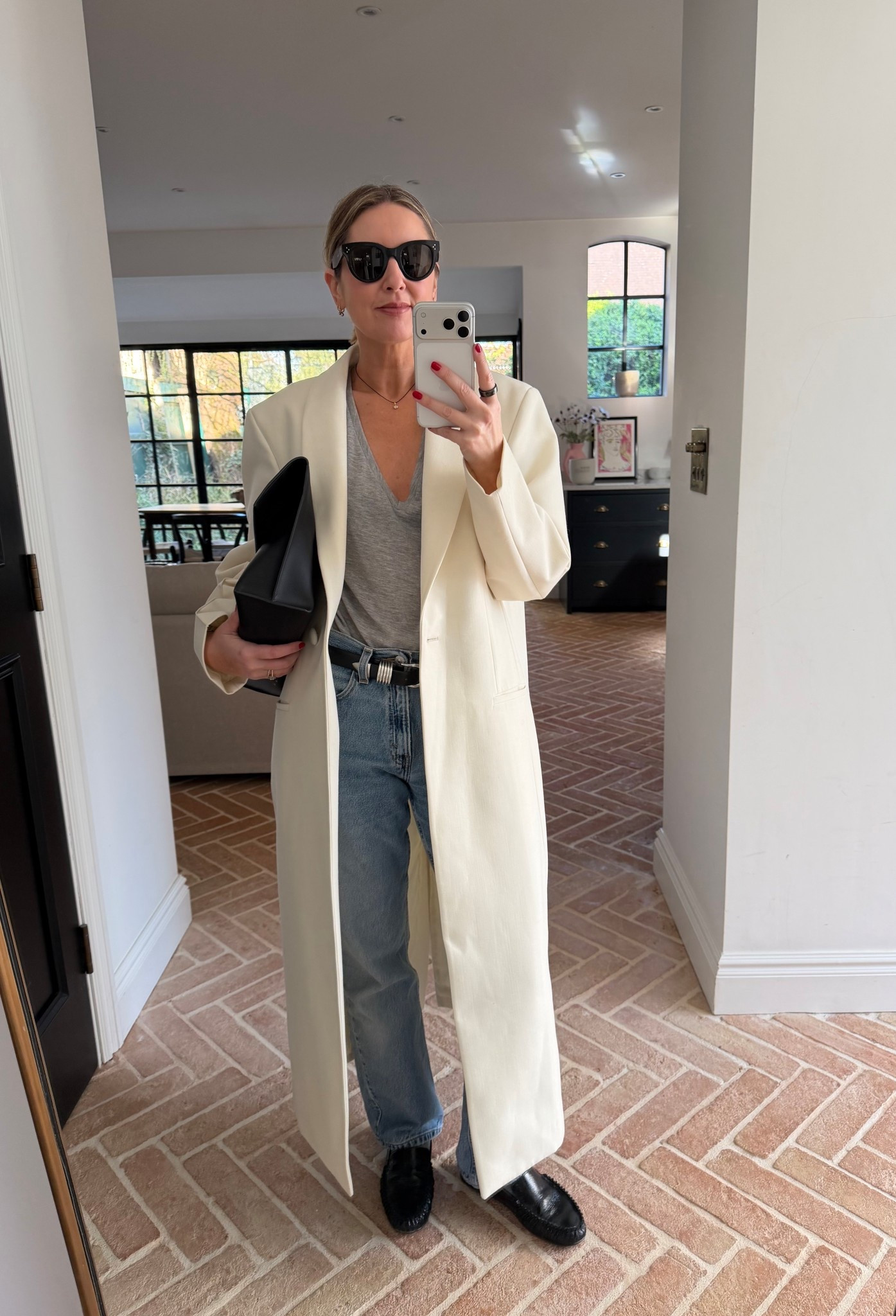 Denim + White | White Coat | Loafers | Clutch Bag

#LTKspring #LTKuk #LTKeurope