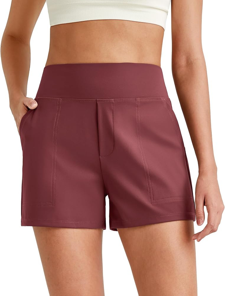 G4Free ShiftReady 3" Dress Shorts for Women High Waisted Comfy Shorts Tailored Trendy Casual Summ... | Amazon (US)