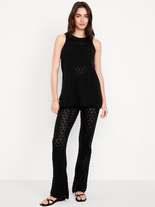 High-Waisted Crochet Flare Pants | Old Navy (US)