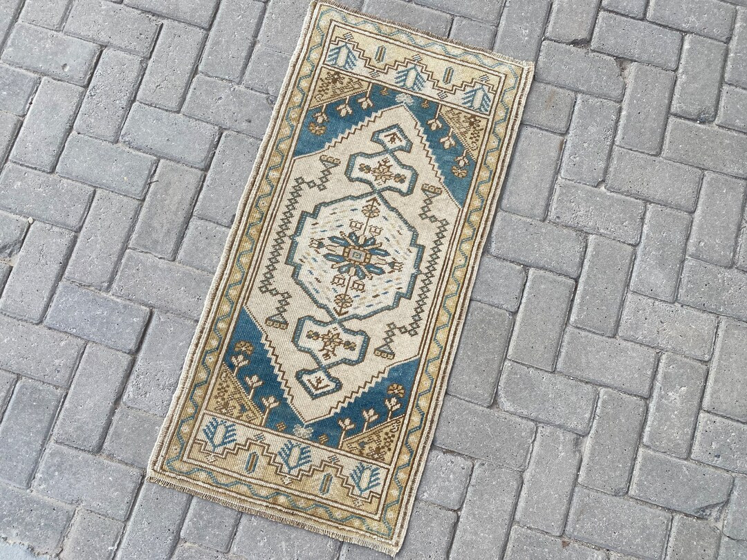 Oushak Bath Mat Vintage Bath Mat Turkish Bath Mat Door Mat - Etsy | Etsy (US)