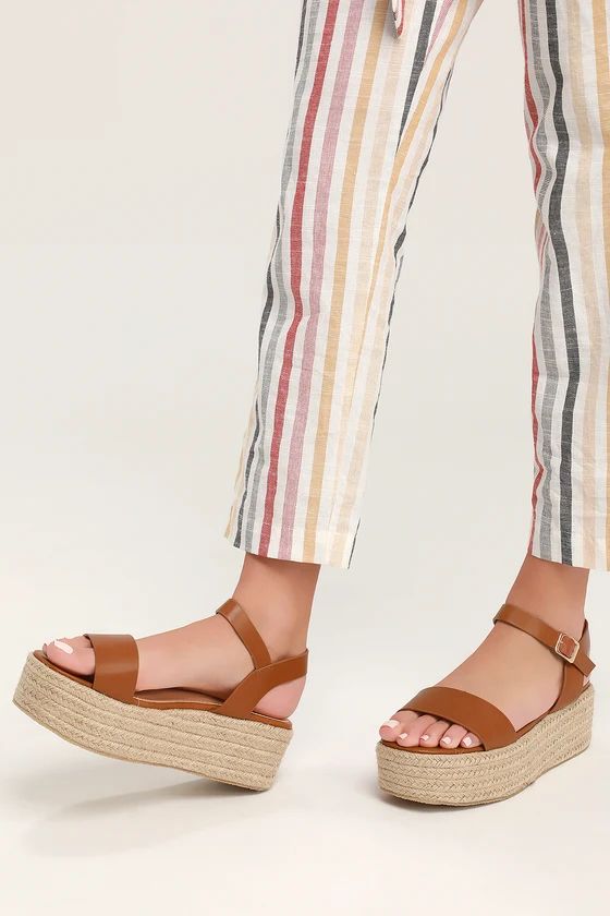 Corsa Tan Espadrille Flatform Sandals | Lulus (US)