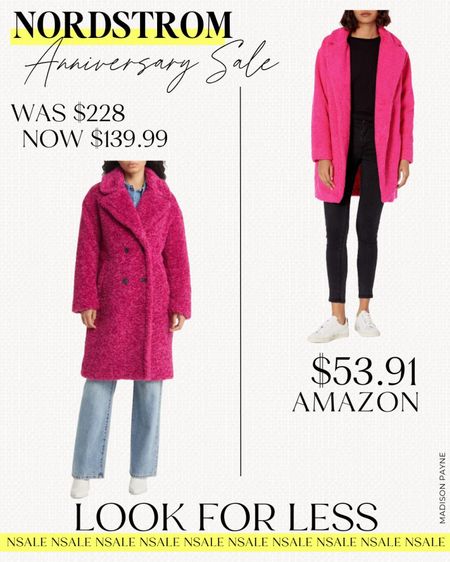 Look for Less❗ Compare BCBG’s faux fur teddy coat for $139.99 in the Nordstrom💛 sale to Amazon's🤑similar coat at $53.91!

NSale, Nordstrom Anniversary Sale, dupe alert, teddy coat, faux fur coat, fall fashion, fall style, fall outfits, Madison Payne


#LTKSeasonal #LTKstyletip #LTKxNSale