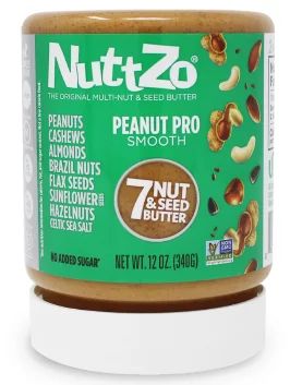 NuttZo Natural Smooth Peanut Pro Seven Nut & Seed Butter, 12 Oz | Walmart (US)