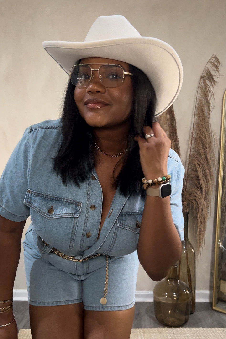 Feeling very Cowboy Carter with this hat but I absolutely loved this denim western look for homecoming! 

#LTKU #LTKFindsUnder100 #LTKMidsize