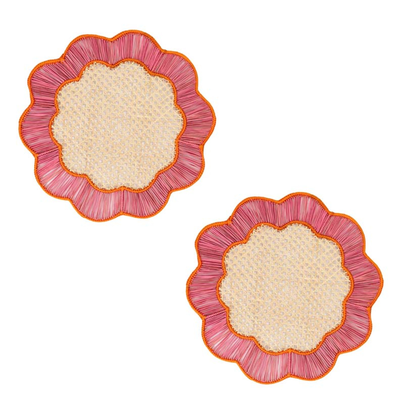 Handwoven Coro Cora Placemats, Set of 2 - Pink | The Company Store