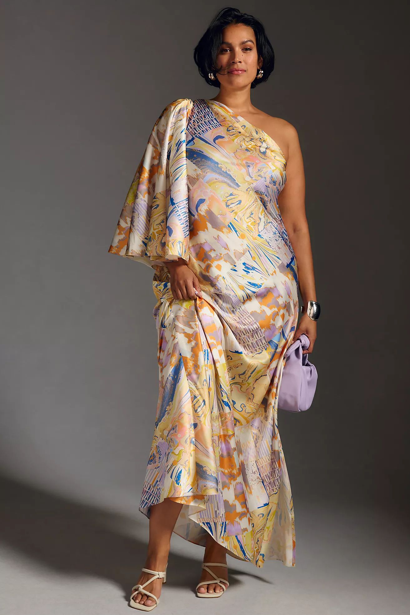 Mandira Wirk One-Shoulder Printed Dress | Anthropologie (US)