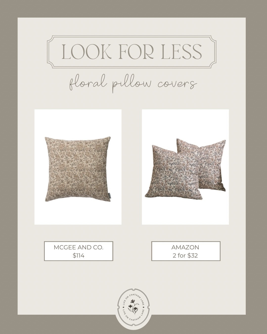 These designer look for less pillow covers are a fraction of the price of the more expensive McGee & Co. designer version! 

#LTKHome