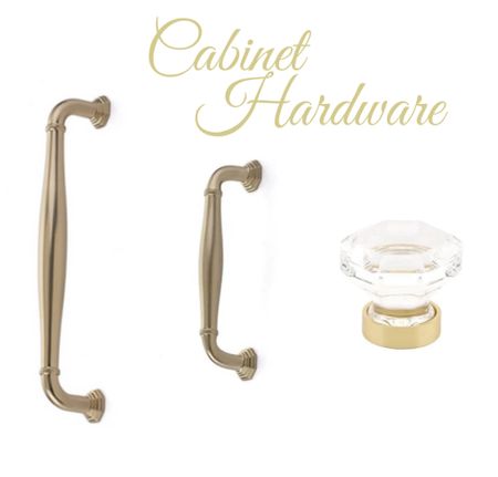 Cabinet hardware in brass and gold tones, crystal knobs, cabinet pulls


#LTKhome