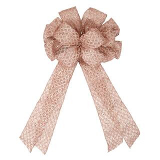20.5" Blush Glitter Tree Topper Bow by Celebrate It™ | Michaels | Michaels Stores