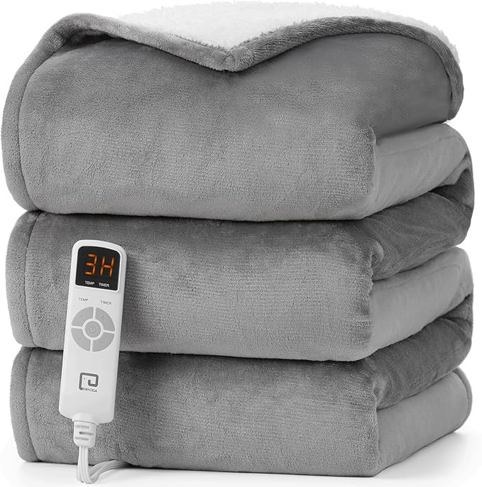 EHEYCIGA Heated Blanket Electric Blanket Throw - Heating Blanket with 9 Heating Levels & 10 Hours... | Amazon (US)