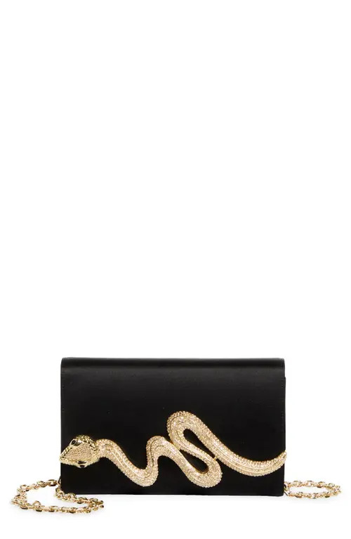 Judith Leiber Fizzoni Serpent Satin Clutch in Champagne Black at Nordstrom | Nordstrom