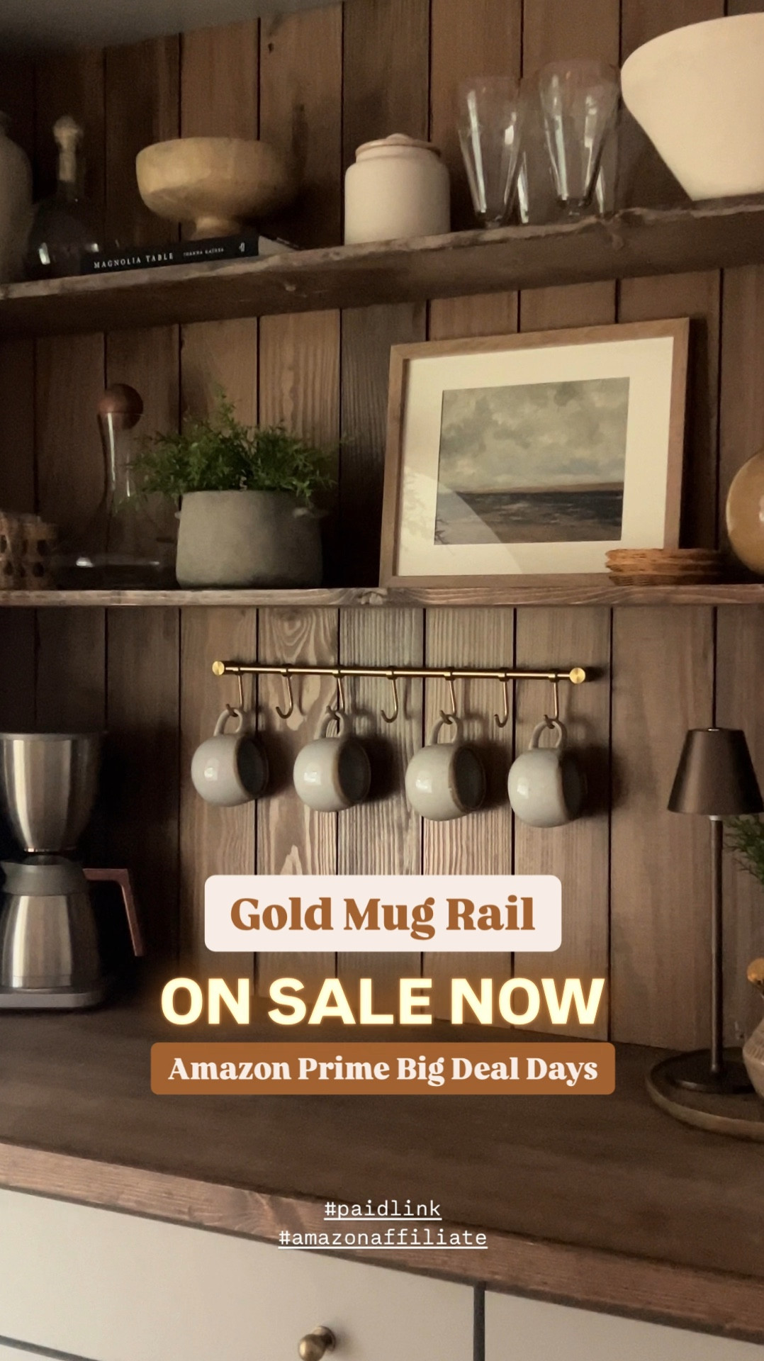 Amazon prime big deal days | coffee bar | kitchen rail | mug rack | coffee bar styling | frame | coffee maker 

#LTKFindsUnder50 #LTKSaleAlert #LTKHome