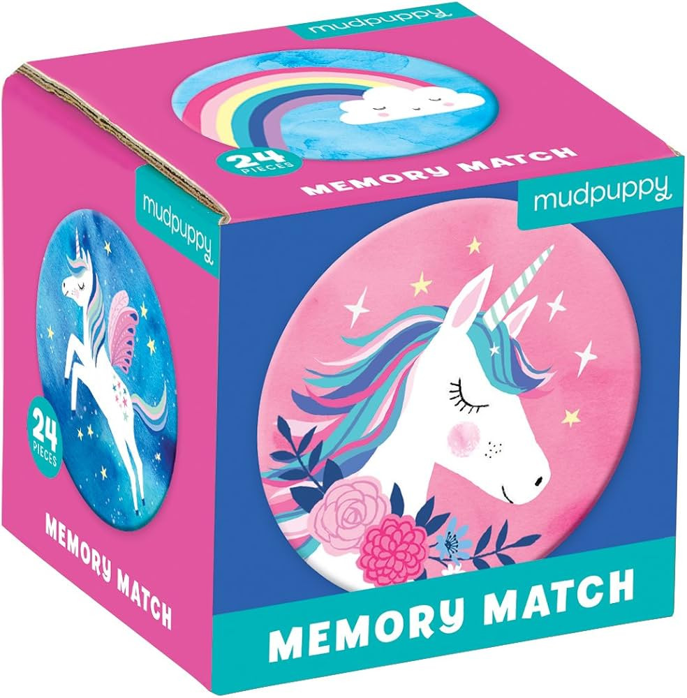 Mudpuppy Unicorn Magic Mini Memory Matching Game – Memory Game for Kids Ages 3 and Up, Makes A ... | Amazon (US)