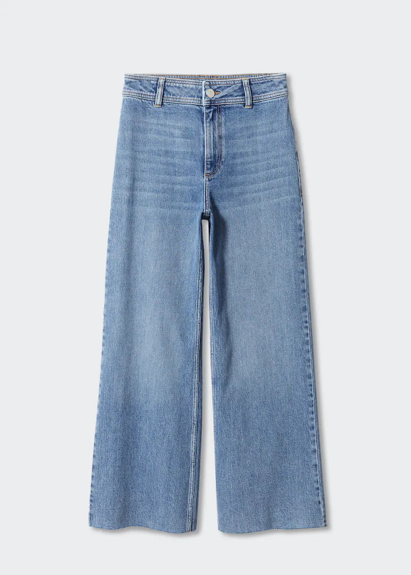 Jeans culotte high waist -  Women | Mango USA | MANGO (US)