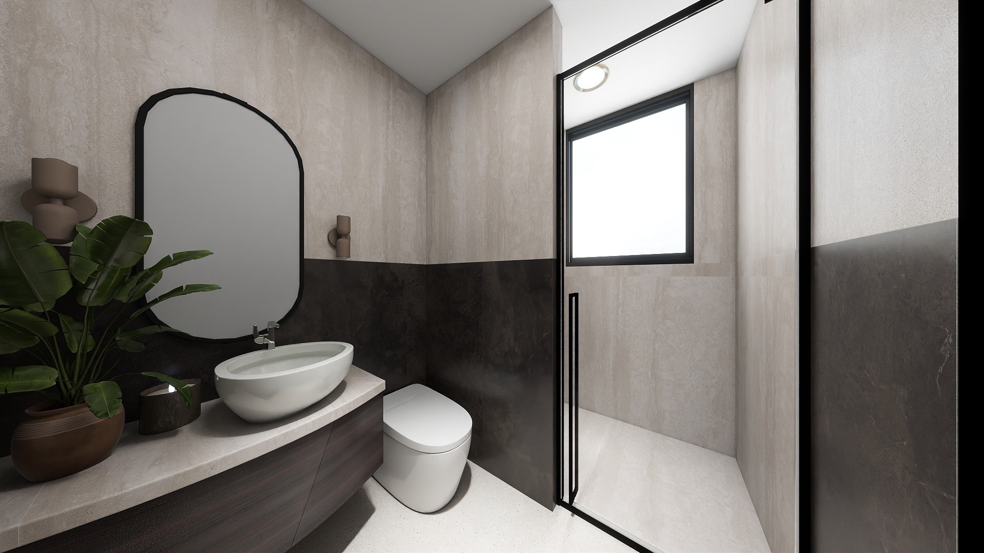 Beautiful bathroom design with travertine and charcoal tile ✨💫

Interested in our interior design? (jessicaderasinteriordesign.com) to schedule a 30min free Discovery call! We’d love to design your home. 

#LTKHome #LTKStyleTip #LTKFamily