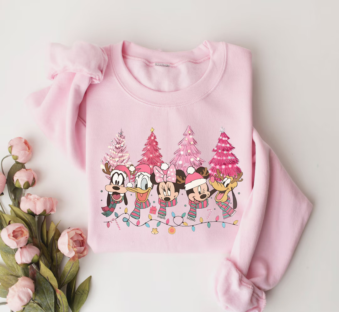 Disneyland Christmas Sweatshirt, Disneyland Sweatshirt, Christmas Family Shirt, Mickey and Minnie... | Etsy (US)