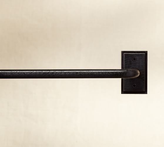 PB Essential Drape Rod & Wall Bracket - Cast Iron | Pottery Barn (US)