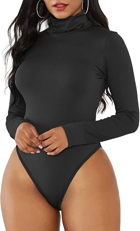 Century Star Bodysuit For Women Athletic Jumpsuits Women Long Sleeve Bodysuit Basic Tops Leotard ... | Amazon (US)