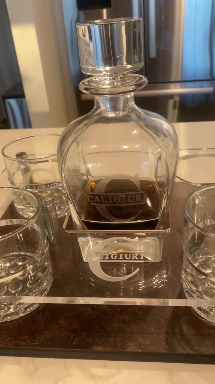 Home wet bar custom decanter set 

#LTKwedding #LTKhome #LTKmens