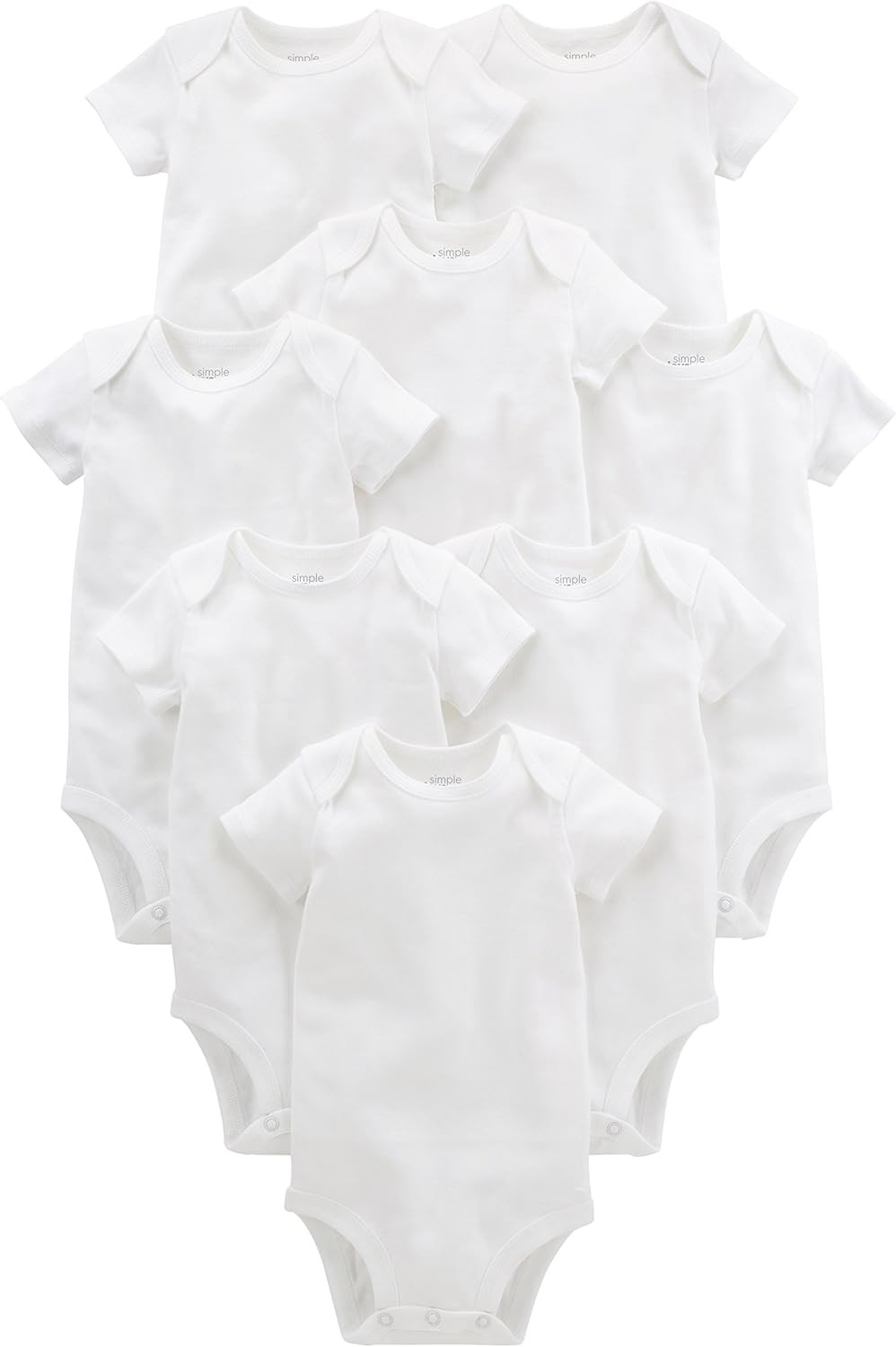 Simple Joys by Carter's Unisex Babies' Short-Sleeve Bodysuit, Pack of 8 | Amazon (US)