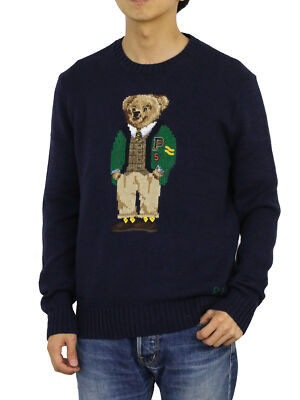 Polo Ralph Lauren Crew Neck Preppy Bear Sweater Pullover Limited Polo Bear | eBay US