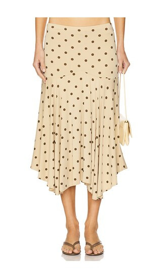 With Jean Maeve Midi Skirt in Tan. - size M (also in L, S, XL, XS, XXS) | Revolve Clothing (Global)