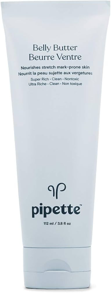 Pipette Belly Butter - Stretch Mark Cream for Pregnancy, Clean Hydrating Ingredients to Help Reta... | Amazon (US)