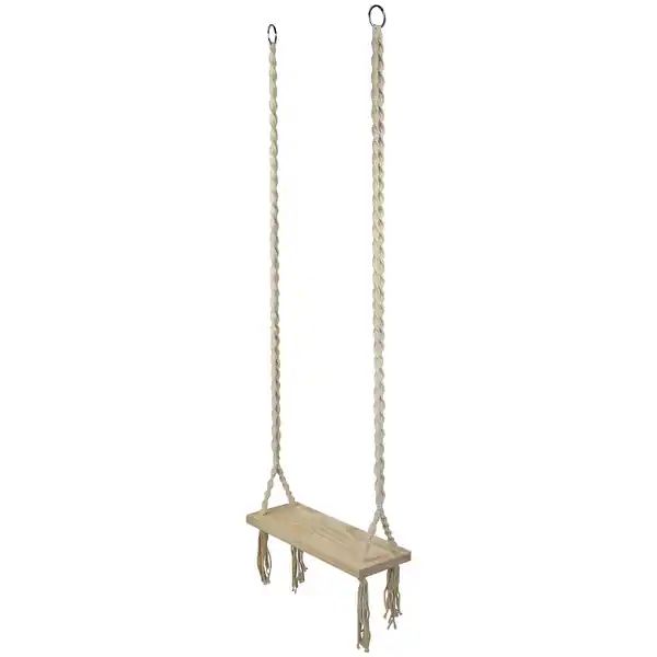 21.75" Natural Rope Wooden Swing Chair | Bed Bath & Beyond