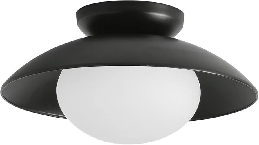 Soft Black 13-INCH Diameter Semi Flush Mount Ceiling Light Fixture, UFO Style, Modern Farmhouse L... | Amazon (US)