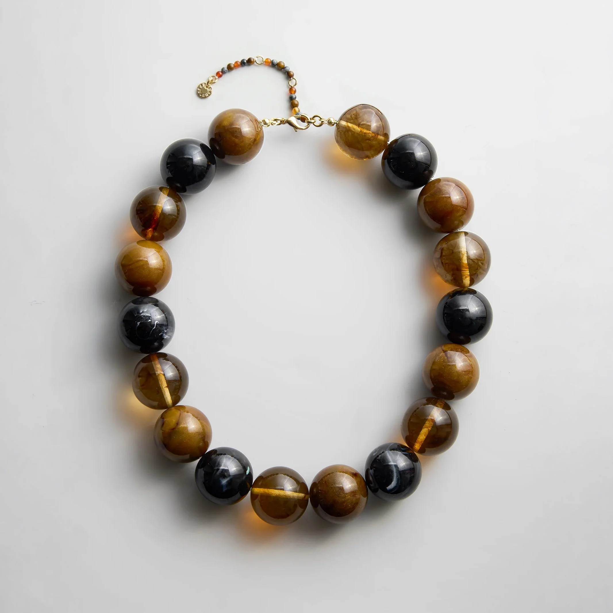 Jane Beaded Necklace - Brown/Black Multi Bead | BaubleBar