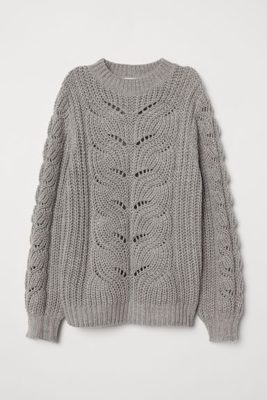 H & M - Cable-knit jumper - Grey | H&M (UK, MY, IN, SG, PH, TW, HK)
