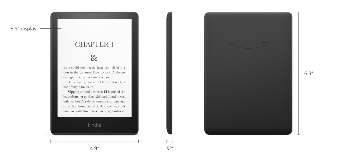 Kindle Paperwhite (16 GB) – Now with a 6.8" display and adjustable warm light – Denim | Amazon (US)